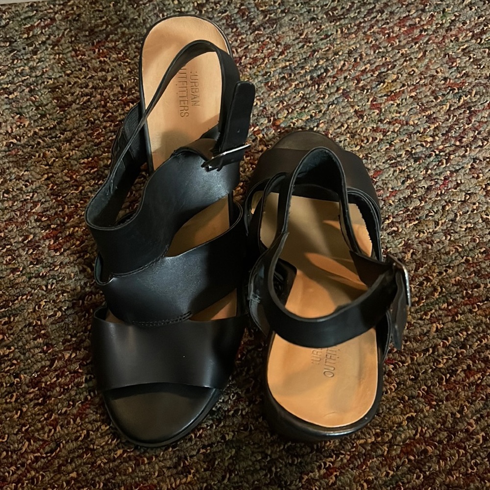 Urban outfitters leather heeled sandal